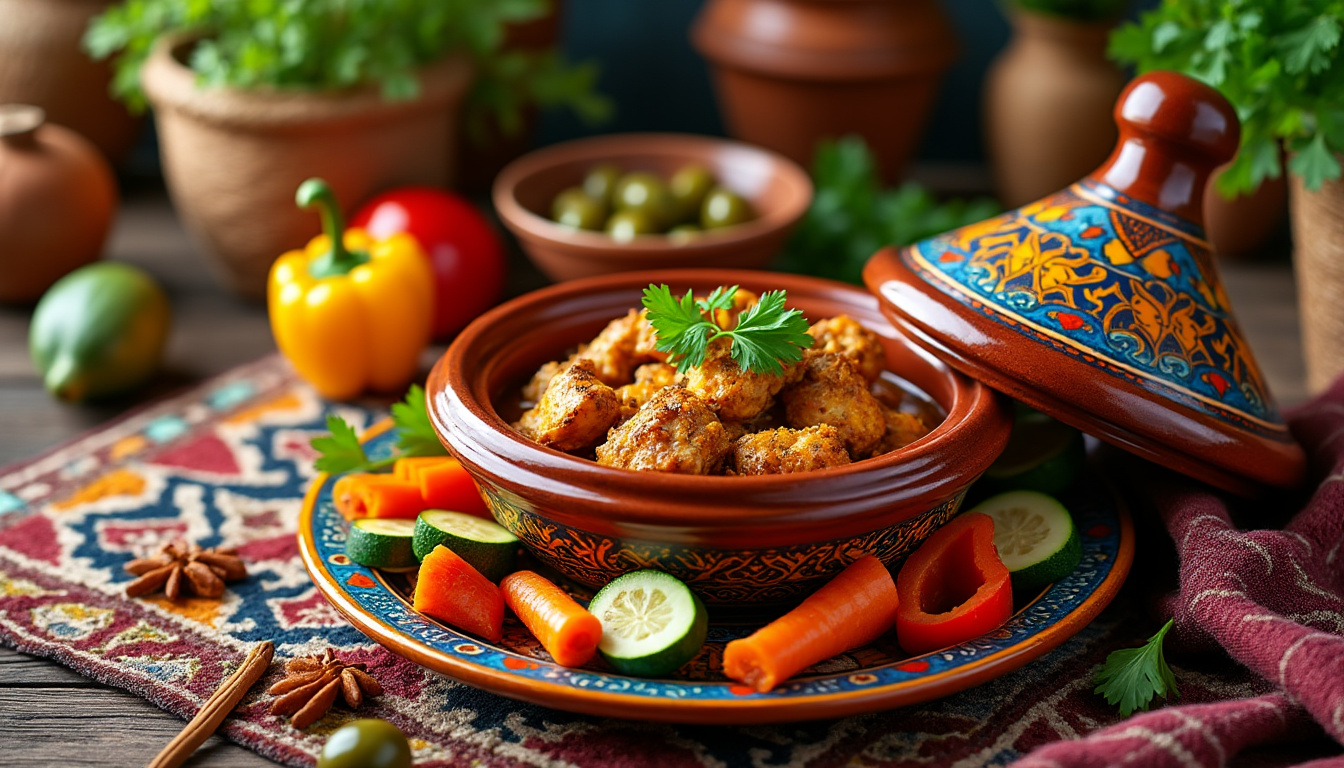 découvrez notre délicieuse recette de tajine de poulet aux épices douces halal. un plat savoureux et réconfortant, parfait pour vos repas en famille ou entre amis. suivez nos étapes simples pour réaliser ce délice marocain riche en saveurs et en arômes.