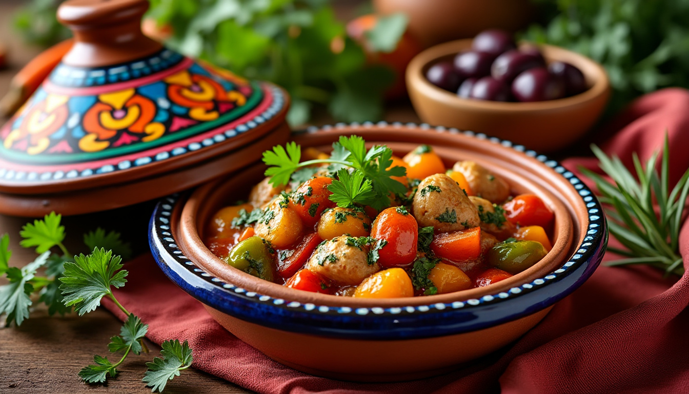 découvrez notre délicieuse recette de tajine de poulet aux épices douces, parfaite pour savourer un plat traditionnel et relevé. halal et facile à préparer, ce tajine apportera des saveurs uniques à votre table. idéal pour les repas en famille ou entre amis!