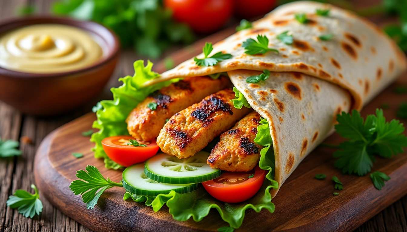 découvrez notre délicieuse recette de wrap de poulet halal, alliant tendreté du poulet mariné et fraßcheur des légumes. parfait pour un repas rapide et savoureux, ce wrap saura ravir vos papilles tout en respectant vos convictions. suivez nos étapes simples et régalez-vous !