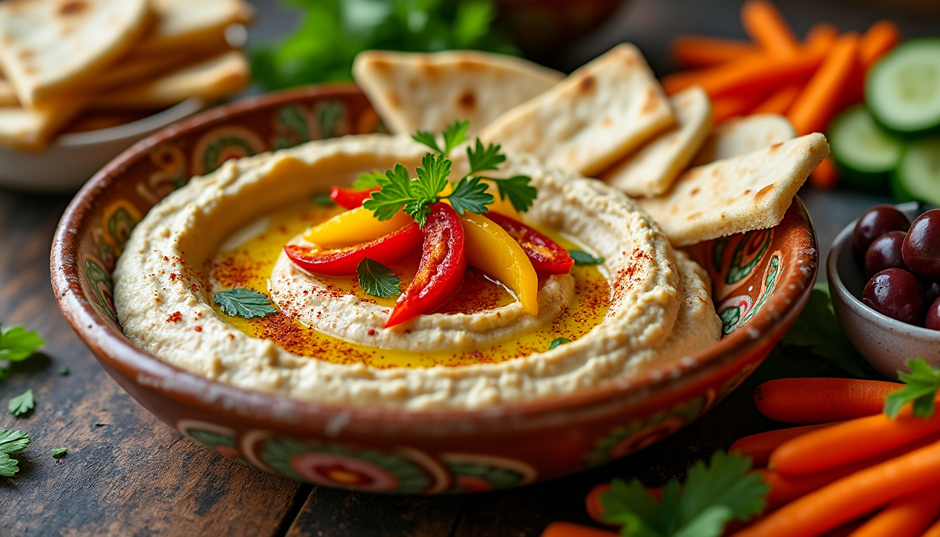 découvrez notre astuce pour préparer un délicieux houmous aux poivrons halal. facile et rapide, cette recette savoureuse apportera une touche méditerranéenne à vos apéritifs. idéal pour partager entre amis ou en famille, régalez-vous avec des ingrédients frais et sains!