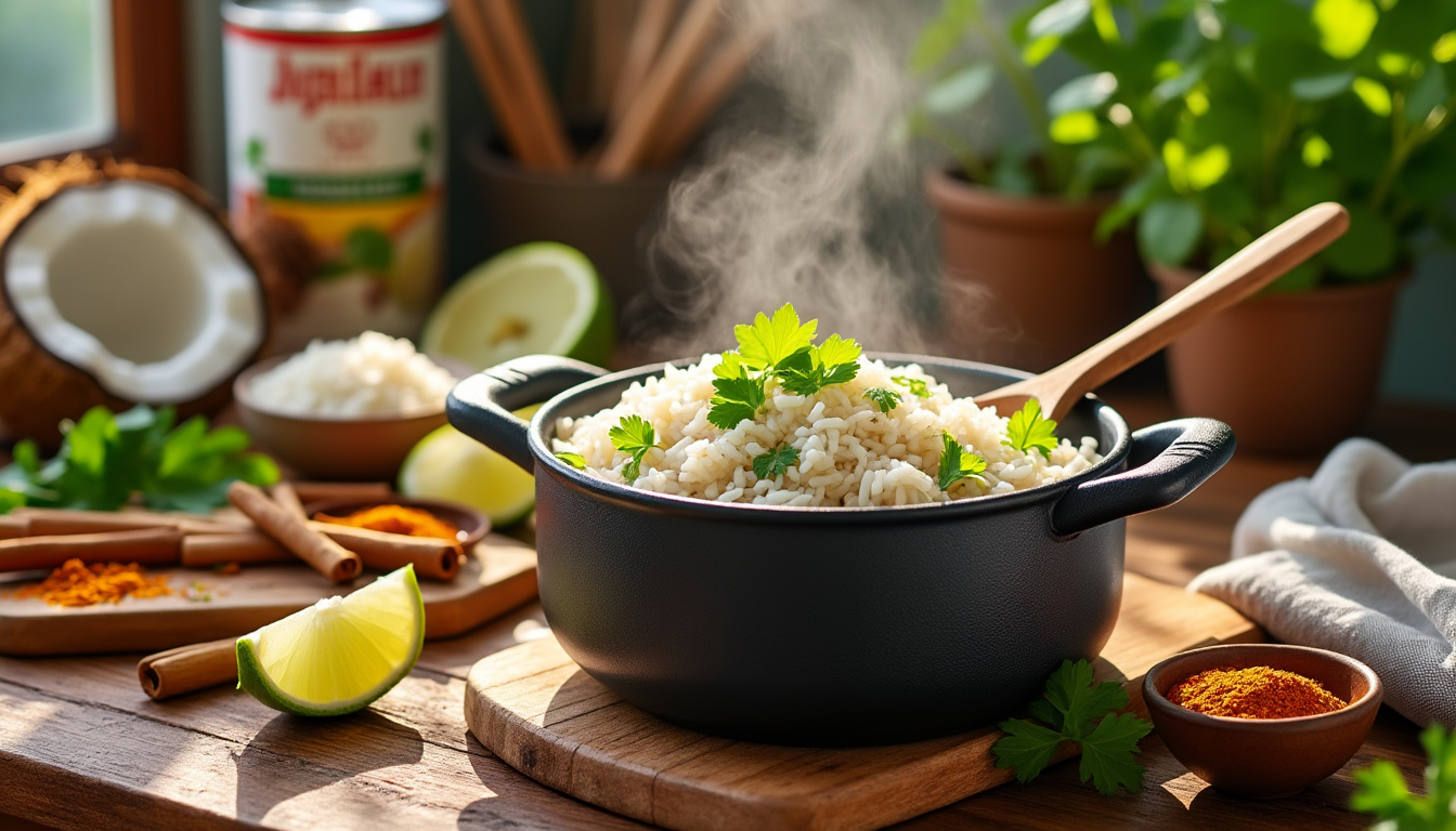 découvrez notre astuce simple et délicieuse pour préparer un riz à la noix de coco halal. parfait pour accompagner vos plats, ce riz crémeux et parfumé ravira vos papilles. suivez nos conseils étape par étape pour un résultat réussi à chaque fois !