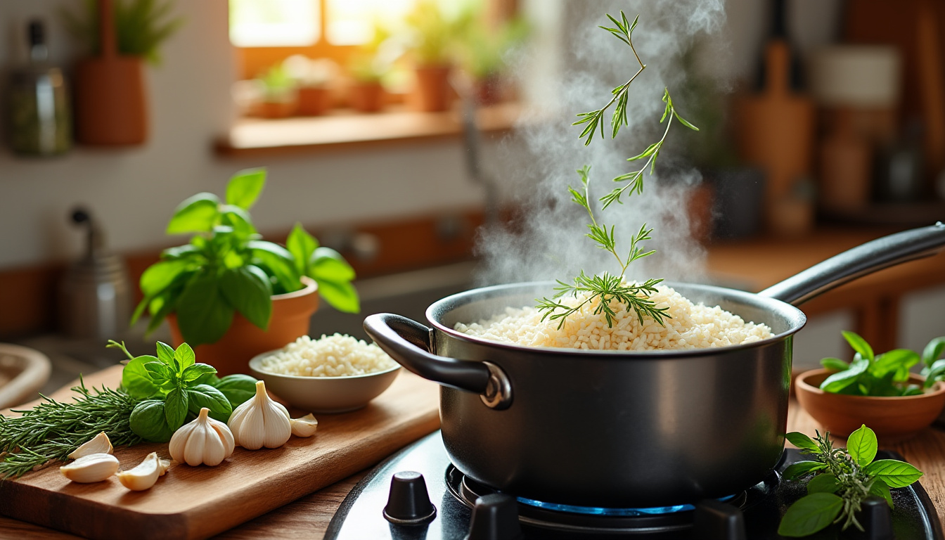 découvrez notre astuce facile et rapide pour préparer un délicieux riz aux herbes de provence, parfaitement halal. apportez une touche d'arôme méditerranéen à vos repas avec cette recette savoureuse qui ravira vos papilles !