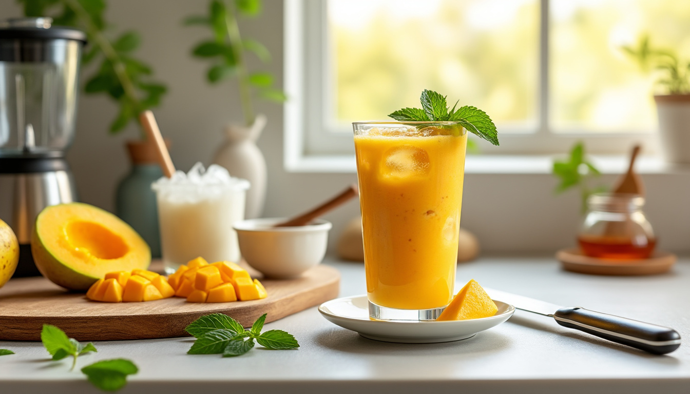 découvrez notre astuce simple et rapide pour préparer un délicieux smoothie à la mangue halal. profitez d'une boisson pleine de saveurs exotiques et nourrissantes, idéale pour vos collations ou petits déjeuners santé.