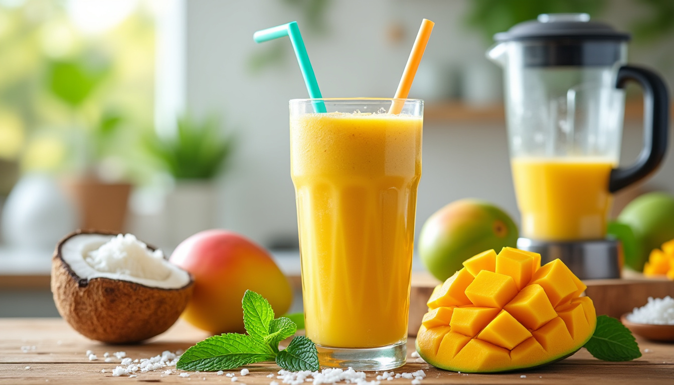 découvrez notre astuce simple et délicieuse pour préparer un smoothie tropical à la mangue halal. savourez une boisson rafraîchissante et saine, parfaite pour les chaudes journées d'été, avec des ingrédients frais et naturels.