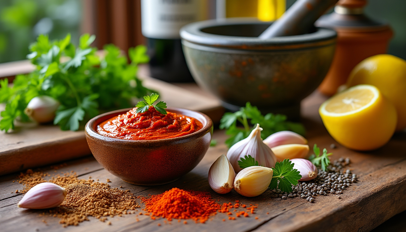 découvrez notre astuce facile pour préparer une marinade épicée à la harissa halal. parfaite pour rehausser vos plats avec une touche de piquant et de saveurs authentiques, cette recette met en valeur la polyvalence de la harissa dans votre cuisine.