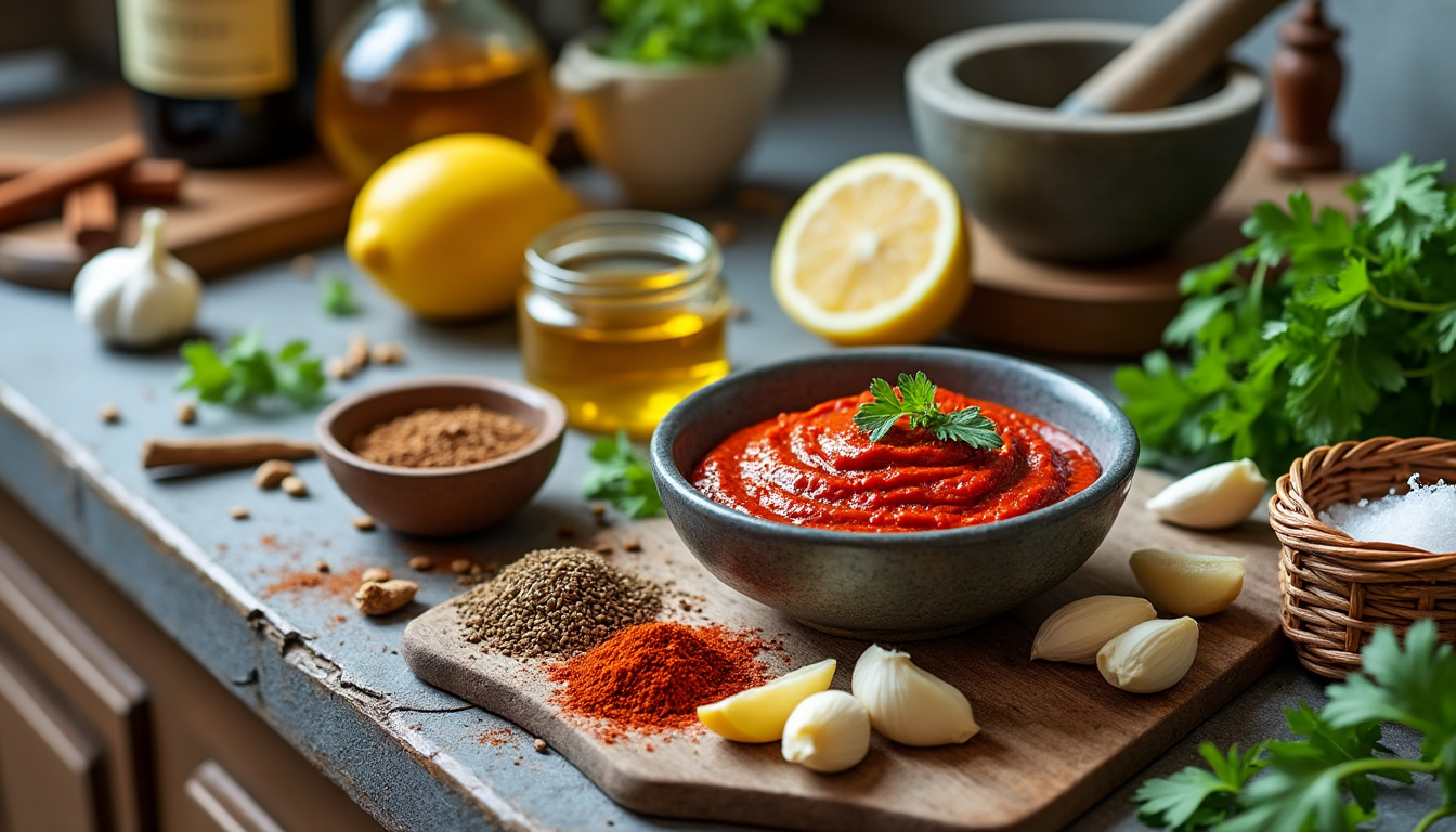 découvrez notre astuce pour préparer une marinade épicée à la harissa halal, idéale pour rehausser vos viandes et légumes. facile et savoureuse, cette marinade apporte une touche méditerranéenne à vos plats. parfaite pour vos barbecues ou repas familiaux, laissez-vous séduire par ses arômes authentiques!