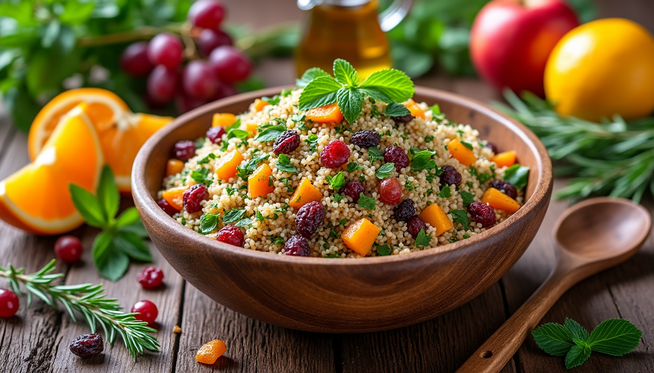 découvrez une délicieuse recette halal pour préparer une salade de quinoa agrémentée de fruits secs. facile à réaliser, cette astuce gourmande vous permettra de savourer un plat sain et nutritif, parfait pour vos repas en famille ou entre amis.