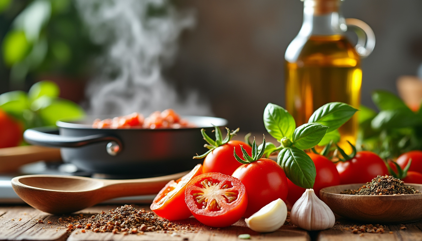 découvrez nos astuces incontournables pour préparer une délicieuse sauce aux tomates confites halal. parfaite pour accompagner vos plats de pâtes, pizzas ou viandes, cette recette simple et savoureuse ravira vos papilles. suivez nos conseils et sublimez vos repas avec cette préparation pleine de goût!