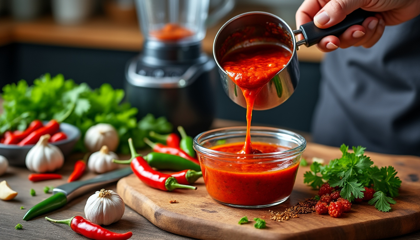 découvrez notre recette simple et rapide pour préparer une sauce piquante au piment halal qui rehaussera vos plats. parfaite pour les amateurs de sensations fortes, cette sauce épicée apportera une touche savoureuse à vos grillades, tacos ou plats de pâtes. suivez nos conseils pour un équilibre parfait entre chaleur et saveur !