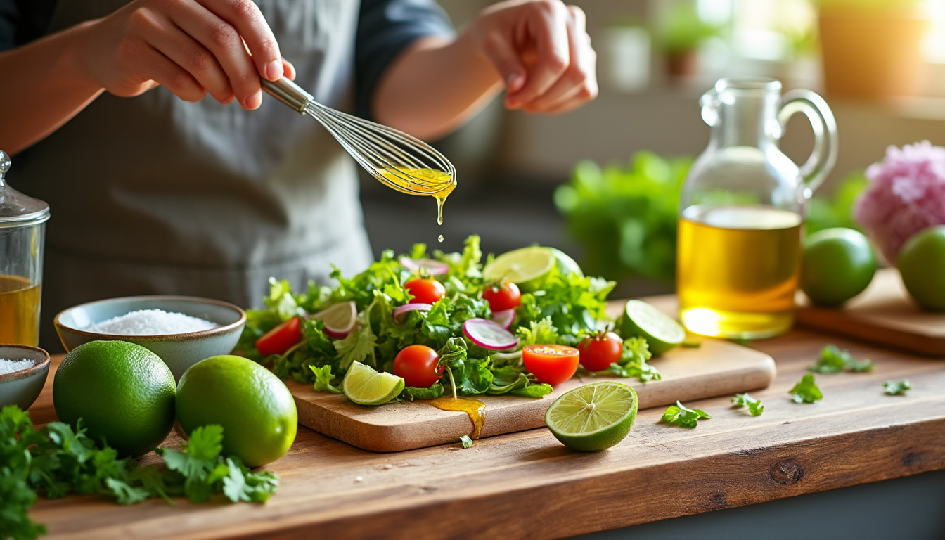 découvrez notre astuce simple et rapide pour préparer une vinaigrette au citron vert halal. éveillez vos plats avec cette sauce fraîche et acidulée, parfaite pour vos salades et marinades.