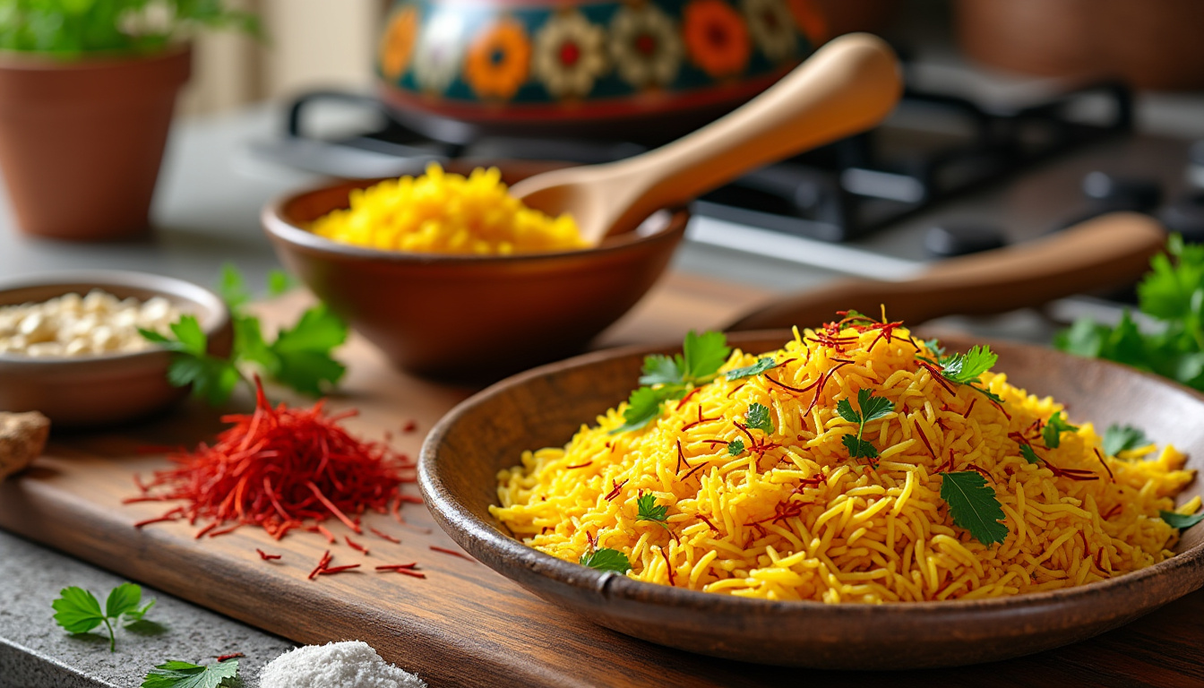 découvrez nos astuces pour préparer un délicieux riz au safran halal qui émerveillera vos invités. suivez nos conseils simples et savoureux pour garantir une cuisson parfaite et un goût inoubliable. idéal pour accompagner vos plats préférés !