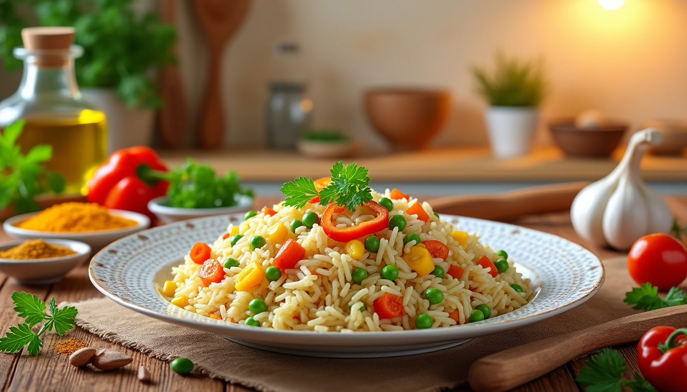 découvrez nos astuces pour préparer un délicieux riz aux légumes variés halal. que vous soyez novice ou expert en cuisine, suivez nos conseils simples et efficaces pour réussir ce plat savoureux et coloré, parfait pour accompagner vos repas en famille ou entre amis.