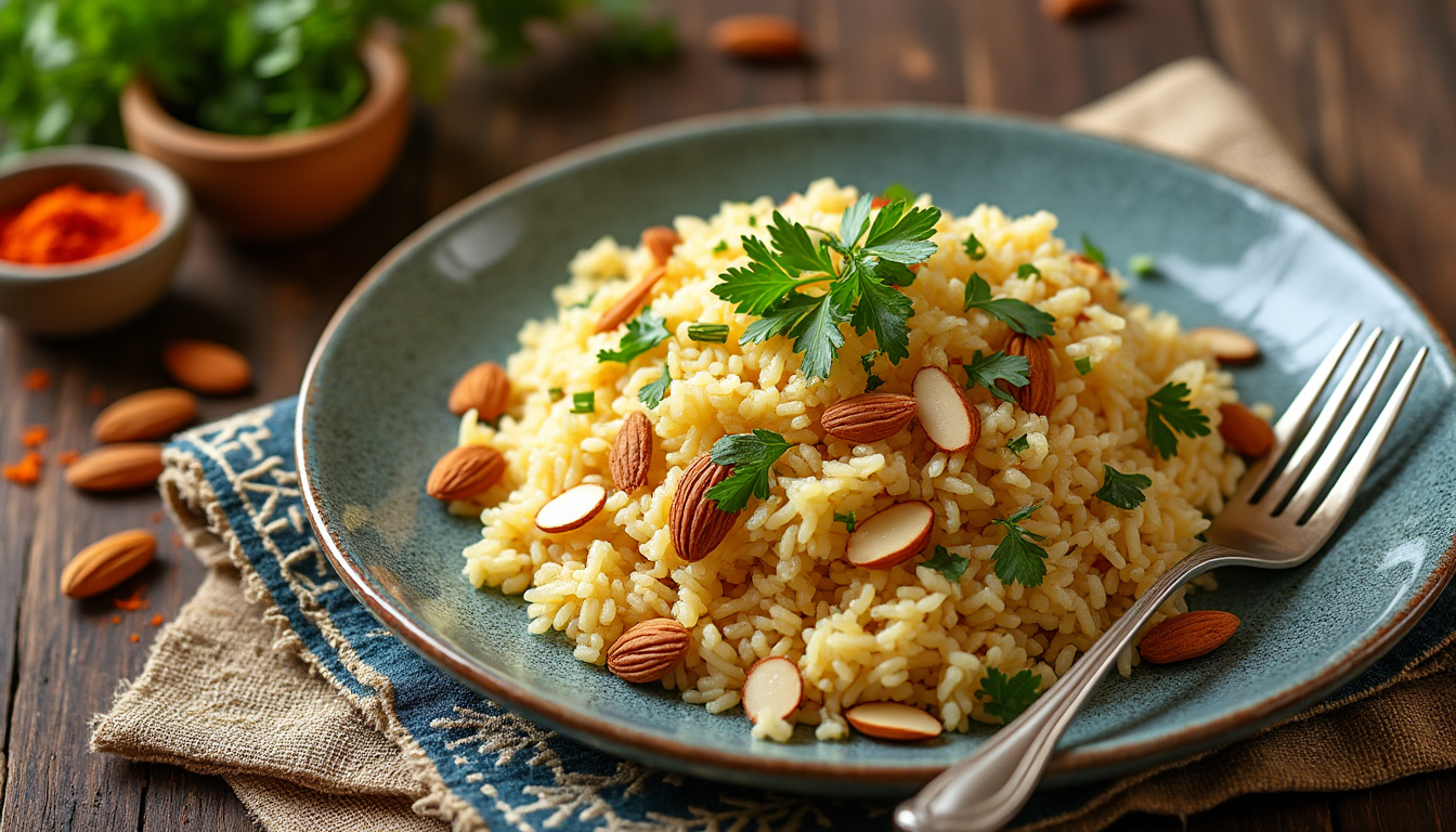 découvrez nos astuces infaillibles pour préparer un riz pilaf aux amandes halal savoureux et parfait. suivez nos conseils et épatez vos convives avec ce plat délicat et parfumé !