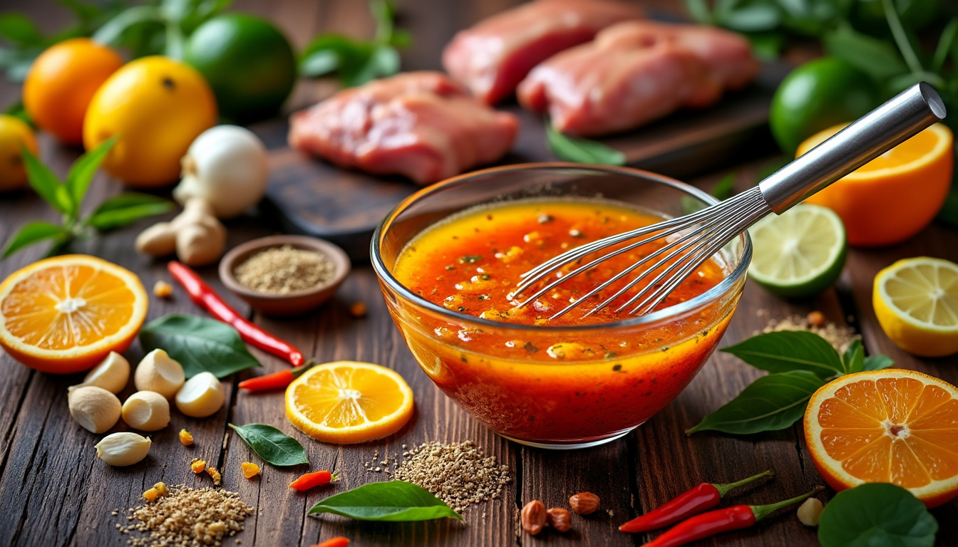 découvrez nos astuces pour préparer une marinade épicée aux agrumes halal qui rehaussera vos plats. apprenez à marier les saveurs et à créer des plats délicieux et parfumés, tout en respectant vos préférences alimentaires. idéal pour viandes, poissons et légumes.