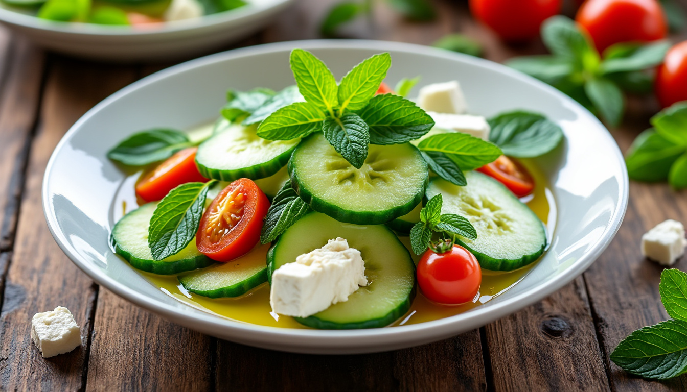 découvrez nos astuces infaillibles pour préparer une succulente salade de concombre et menthe halal. rafraîchissante et légère, cette recette allie des saveurs exquises et saines, idéale pour vos repas ensoleillés. apprenez à marier les ingrédients avec finesse pour épater vos convives!