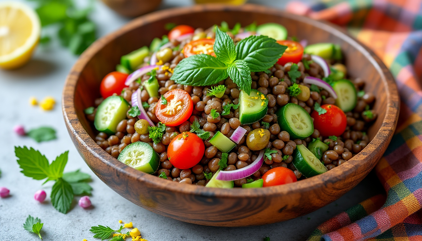découvrez nos conseils pour préparer une délicieuse salade de lentilles halal. facile à réaliser, cette recette savoureuse allie nutrition et goût, parfaite pour vos repas en famille ou entre amis.