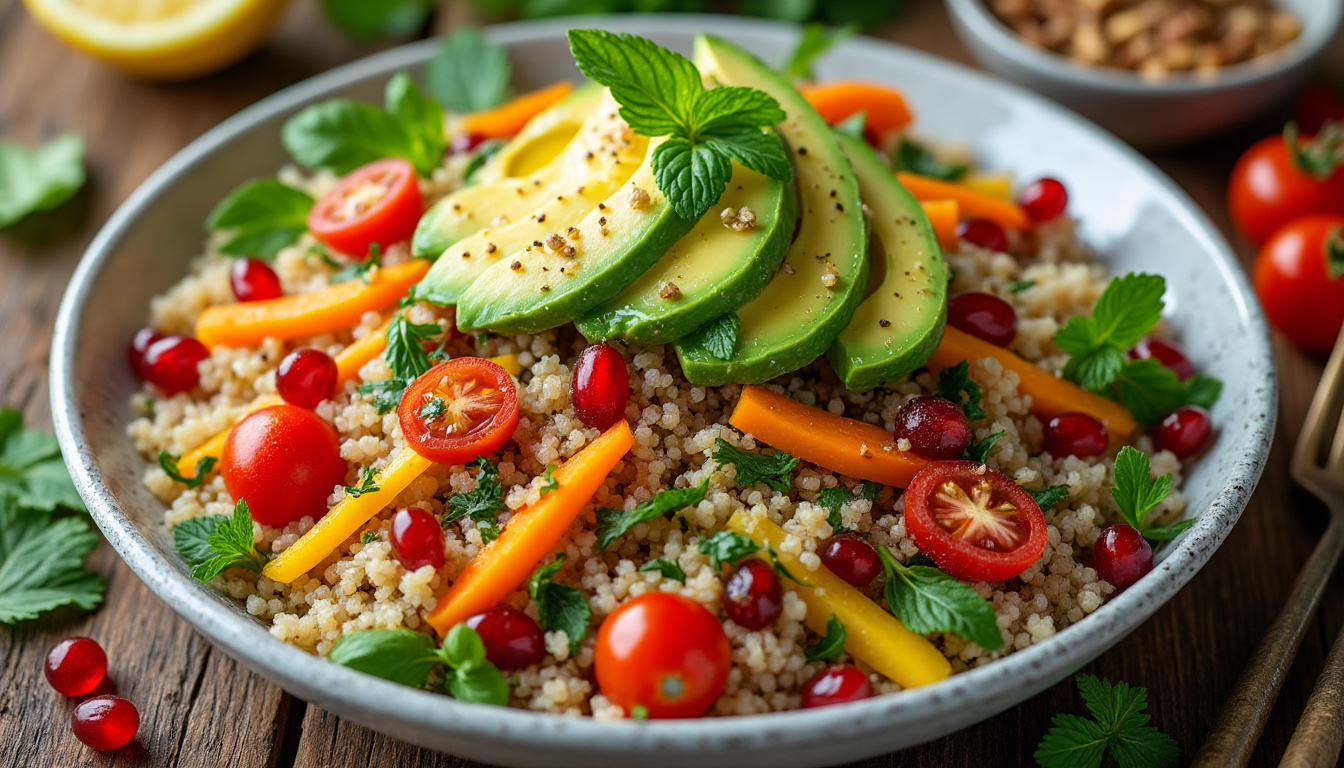 découvrez nos astuces pour préparer une délicieuse salade de quinoa et légumes halal. apprenez à marier saveurs et nutrition pour un plat sain et savoureux qui ravira vos invités. idéal pour un repas équilibré ou un pique-nique!
