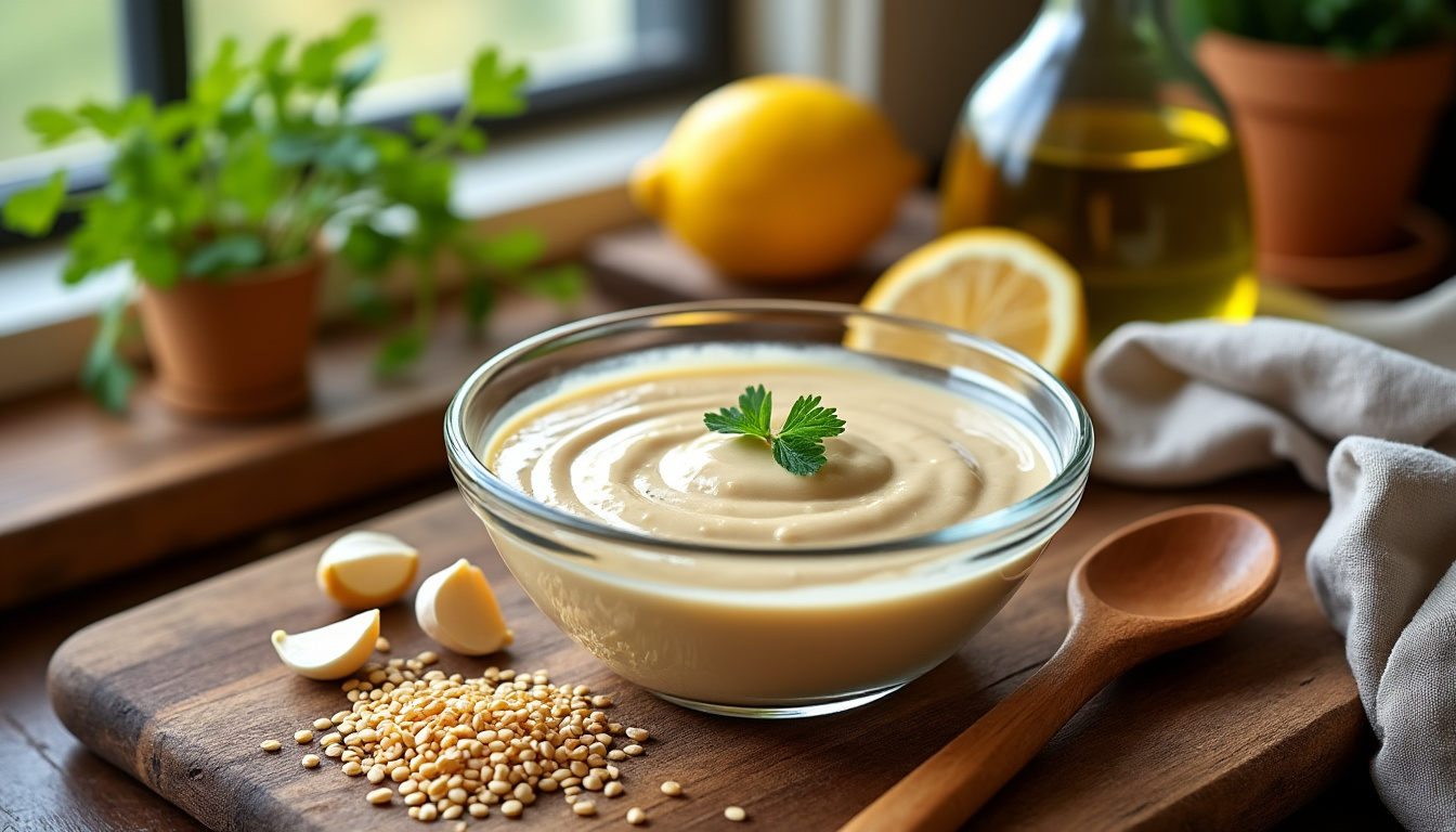 découvrez nos astuces infaillibles pour réussir une délicieuse sauce tahini halal. que vous soyez novice ou chef en herbe, apprenez à préparer cette sauce crémeuse et savoureuse qui accompagne parfaitement vos plats et rehausse vos recettes. cuisine halal facile et rapide à portée de main!
