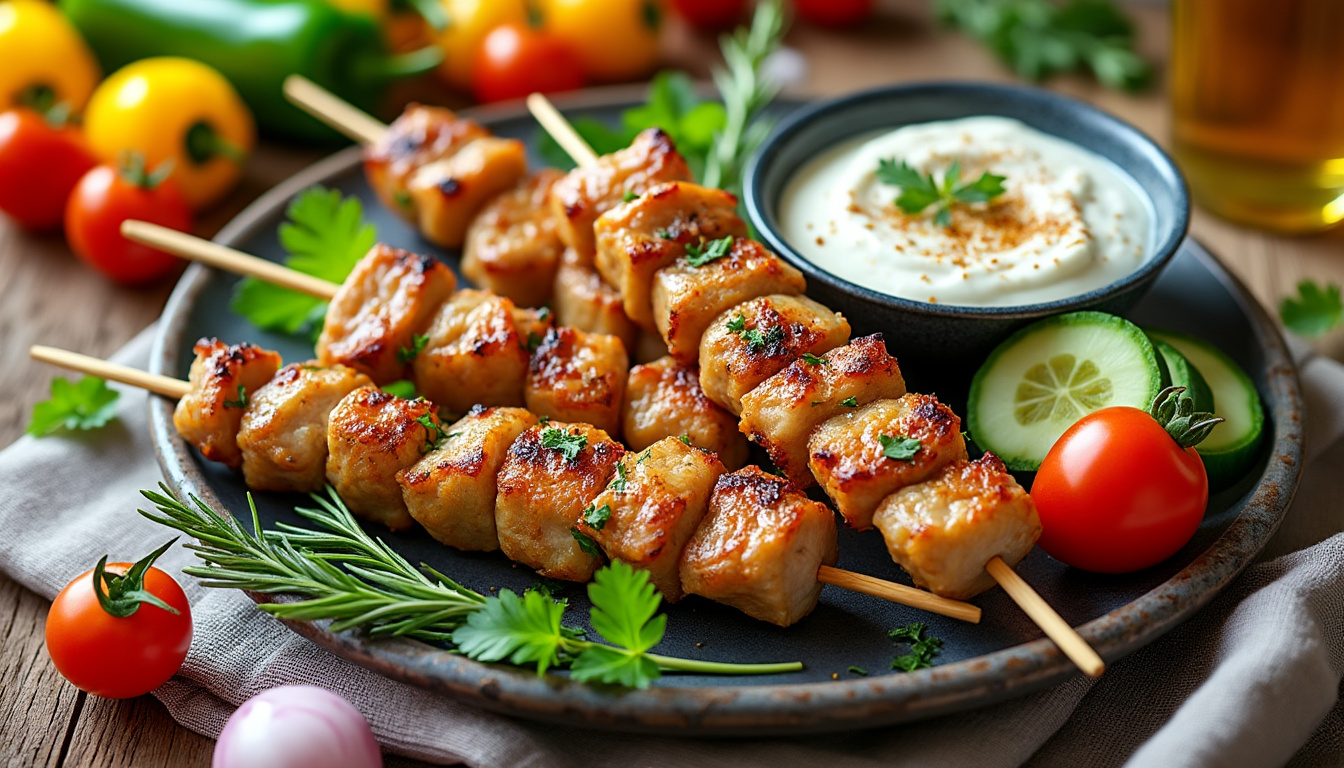 découvrez notre délicieuse recette de brochettes de dinde aux herbes halal, saine et savoureuse. parfaites pour un barbecue, ces brochettes sont marinées avec des herbes aromatiques qui éveilleront vos papilles. faciles à préparer, elles raviront vos convives lors de vos repas en famille ou entre amis.