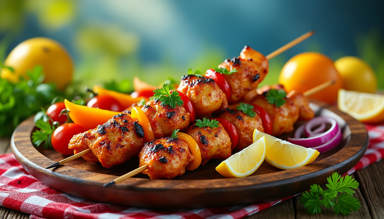 découvrez notre succulente recette de brochettes de poulet au paprika halal. parfaites pour un barbecue ou un repas convivial, ces brochettes savoureuses allient la tendreté du poulet à des épices réconfortantes. idéales pour toute occasion !