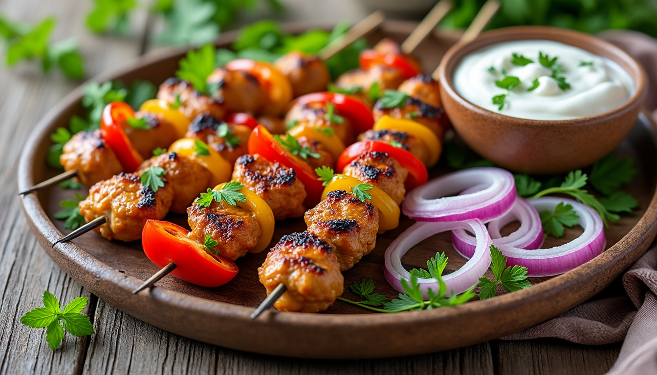 découvrez notre délicieuse recette de brochettes de poulet au yaourt et épices halal, un plat savoureux et parfumé qui ravira vos papilles. faciles à préparer, ces brochettes juteuses sont idéales pour vos barbecues ou dîners en famille. suivez nos étapes simples pour un résultat succulent !