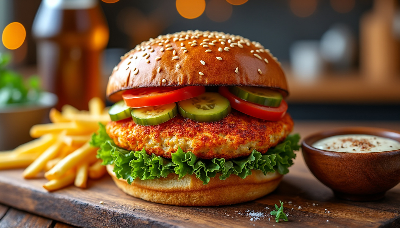 découvrez notre délicieuse recette de burger de poulet au paprika halal, une fusion parfaite de saveurs épicées et de tendreté. idéal pour un repas savoureux et rapide à préparer, ce burger ravira vos papilles et celles de vos invités. à essayer absolument !