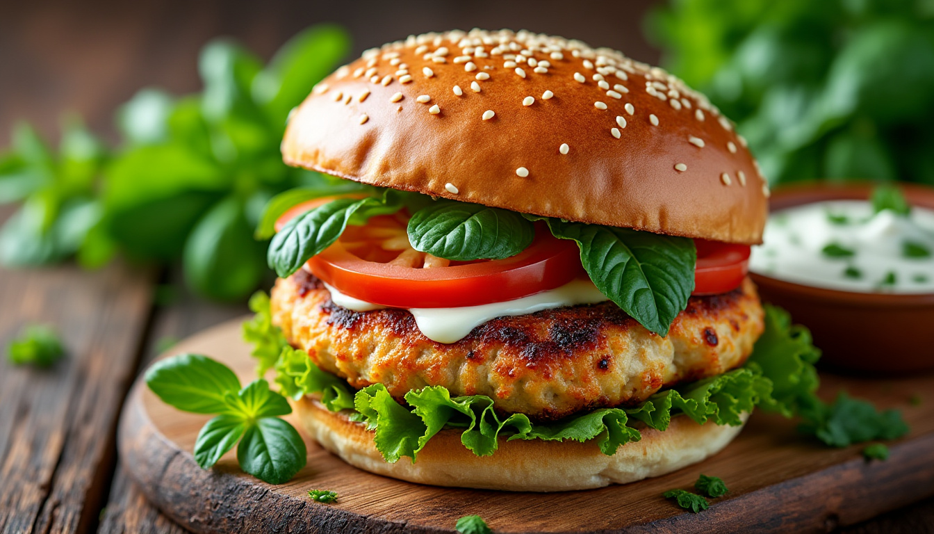 découvrez notre délicieuse recette de burger de poulet aux herbes fraîches halal. éveillez vos papilles avec des ingrédients savoureux et un goût authentique qui ravira toute la famille. parfait pour un déjeuner ou un dîner gourmand, ce burger fera le bonheur des amateurs de cuisine fait maison.