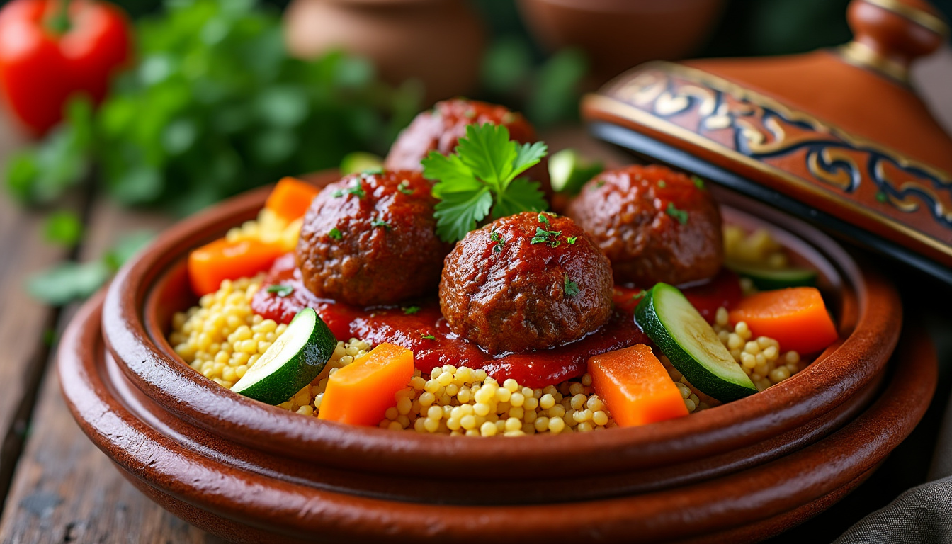 découvrez notre délicieuse recette de couscous aux boulettes d'agneau et légumes halal. facile à préparer, ce plat réconfortant allie saveurs et textures pour un repas convivial qui ravira vos invités.