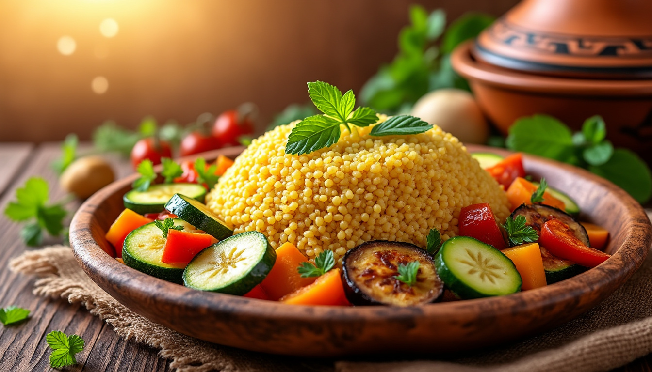 découvrez notre délicieuse recette de couscous aux légumes d'été halal, un plat savoureux et coloré, parfait pour régaler vos convives lors des chaudes journées d'été. facile à préparer, cette recette met en avant des légumes frais et de saison, tout en respectant les traditions halal.
