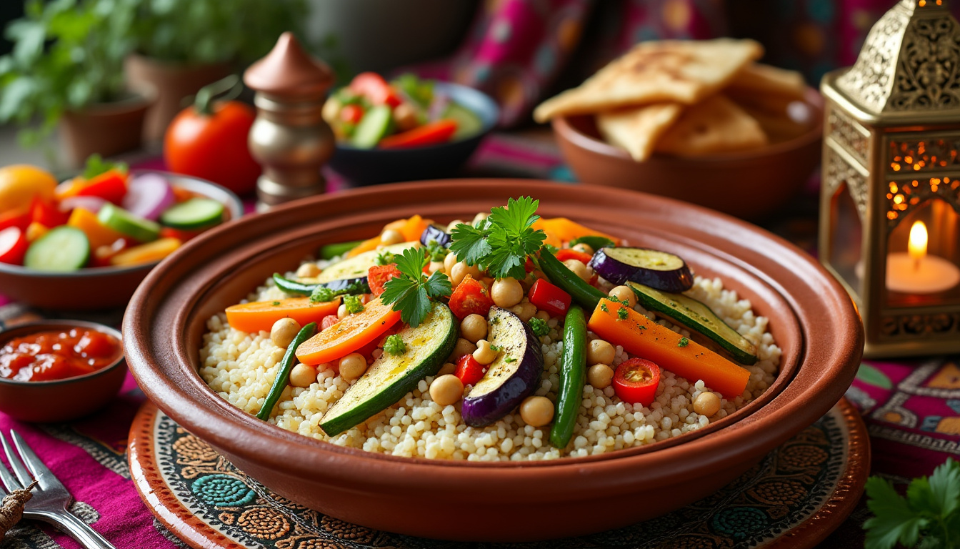 découvrez notre délicieuse recette de couscous royal aux sept légumes halal, un plat emblématique de la cuisine méditerranéenne. parfait pour les repas en famille ou entre amis, ce couscous riche en saveurs et en couleurs ravira les palais les plus exigeants. suivez nos étapes simples pour préparer ce festin savoureux et réconfortant, tout en respectant les règles halal.