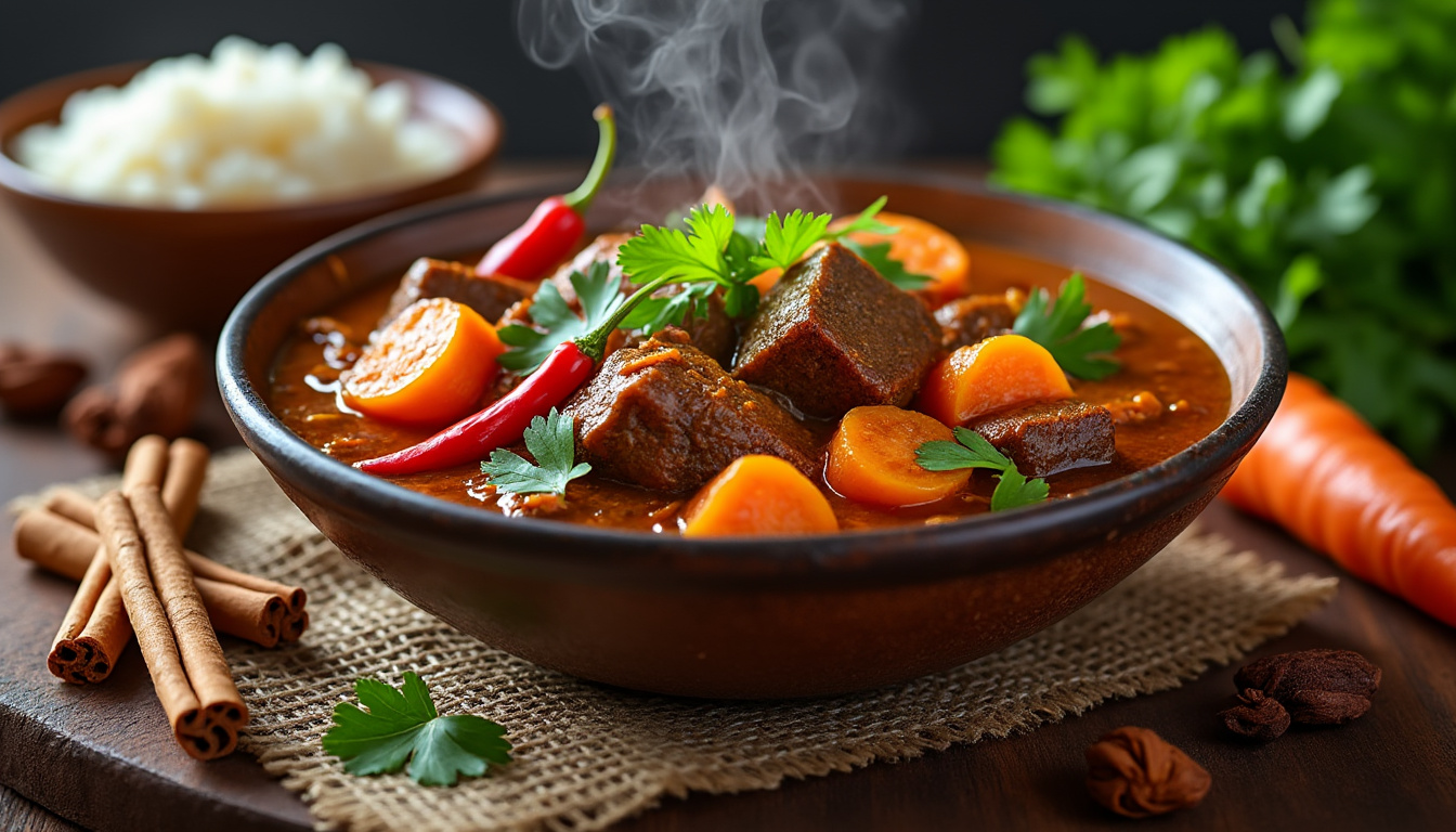 découvrez une délicieuse recette de curry de bœuf aux carottes halal, alliant saveurs épicées et tendreté de la viande. parfaite pour un repas en famille, facile à préparer, elle vous fera voyager au cœur des traditions culinaires.