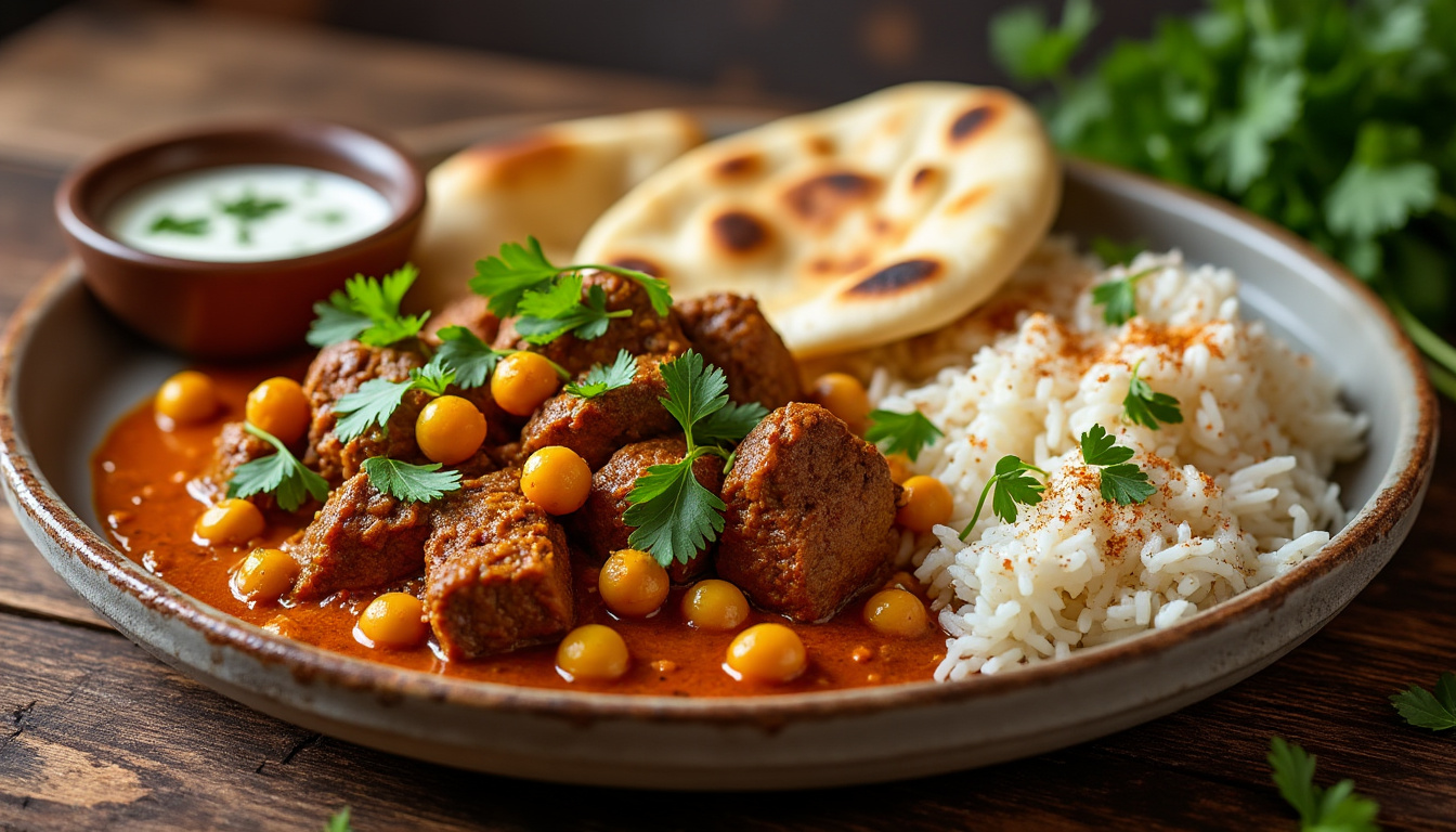 découvrez notre délicieuse recette de curry de bœuf aux pois chiches halal, une fusion parfaite de saveurs épicées et de textures réconfortantes. idéale pour un repas convivial, cette recette simple et rapide saura ravir vos invités et votre famille.