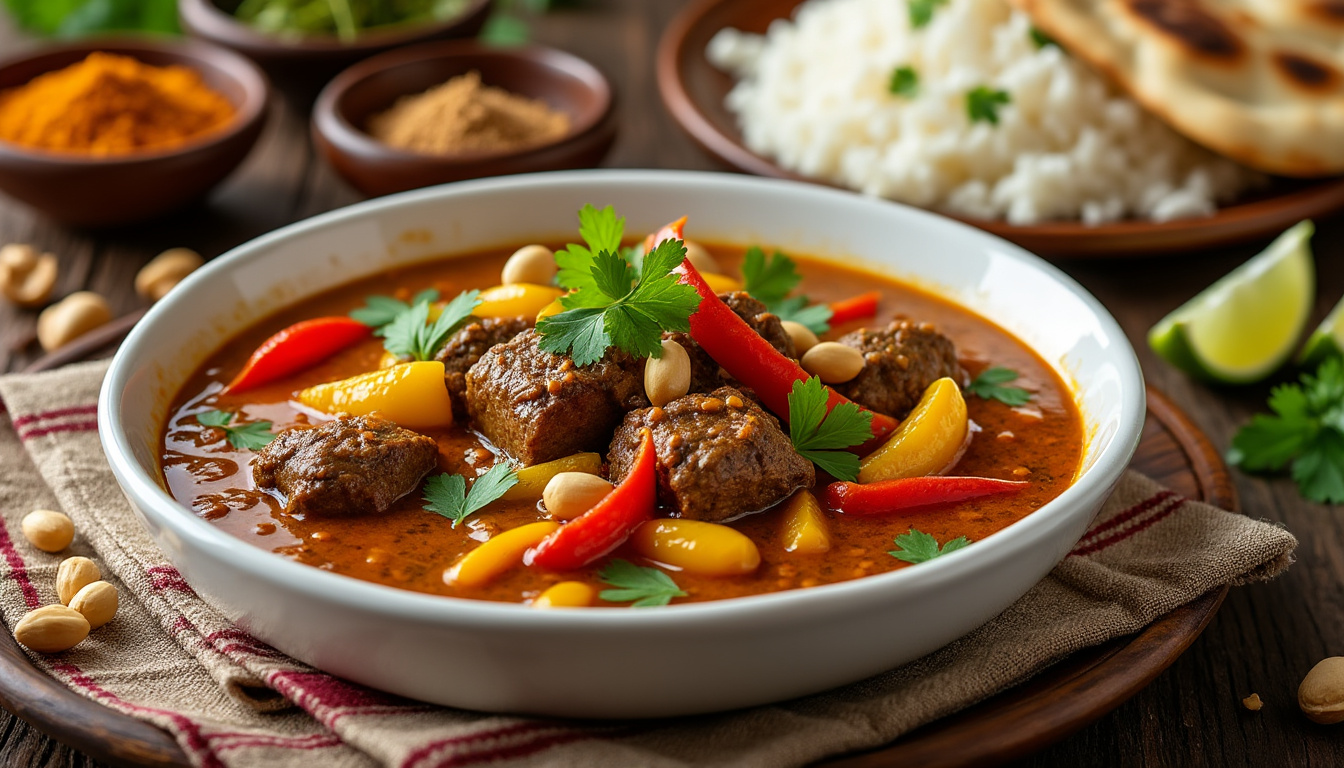 découvrez notre délicieuse recette de curry de bœuf aux poivrons halal, un plat savoureux alliant épices parfumées et légumes croquants. parfait pour un repas réconfortant en famille ou entre amis, ce curry apportera une touche d'exotisme à votre table. facile à préparer, il ravira les palais les plus exigeants. à vos casseroles!