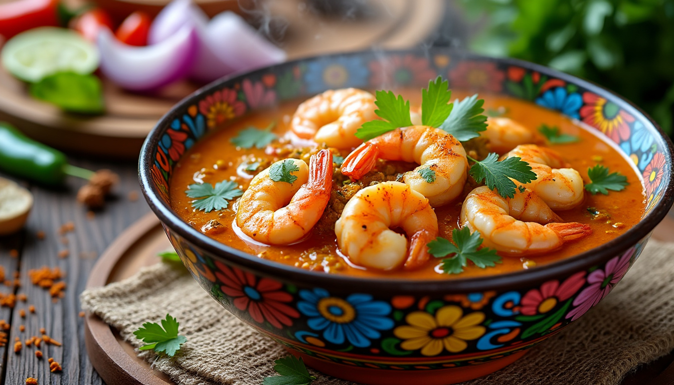 découvrez notre délicieuse recette de curry de crevettes au lait de coco halal. un plat savoureux, épicé et crémeux qui ravira vos papilles. parfait pour un dîner exotique en famille ou entre amis. facile à préparer, il met en valeur des ingrédients frais et authentiques. essayez-le dès aujourd'hui !