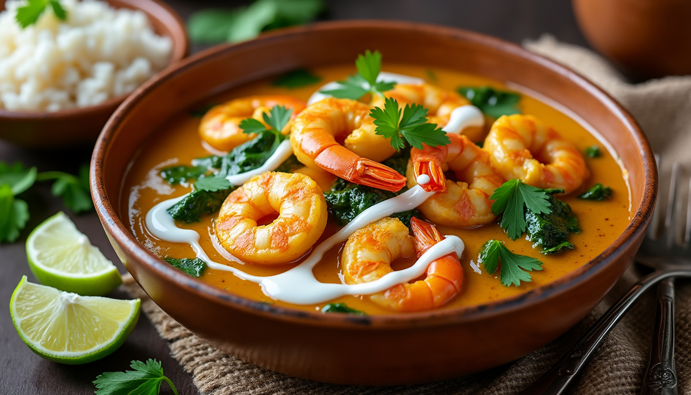 découvrez notre délicieuse recette de curry de crevettes aux épinards halal, alliant saveurs exotiques et ingrédients sains. facile à préparer, ce plat savoureux ravira vos papilles et celles de vos invités. idéal pour un repas convivial et gourmand!
