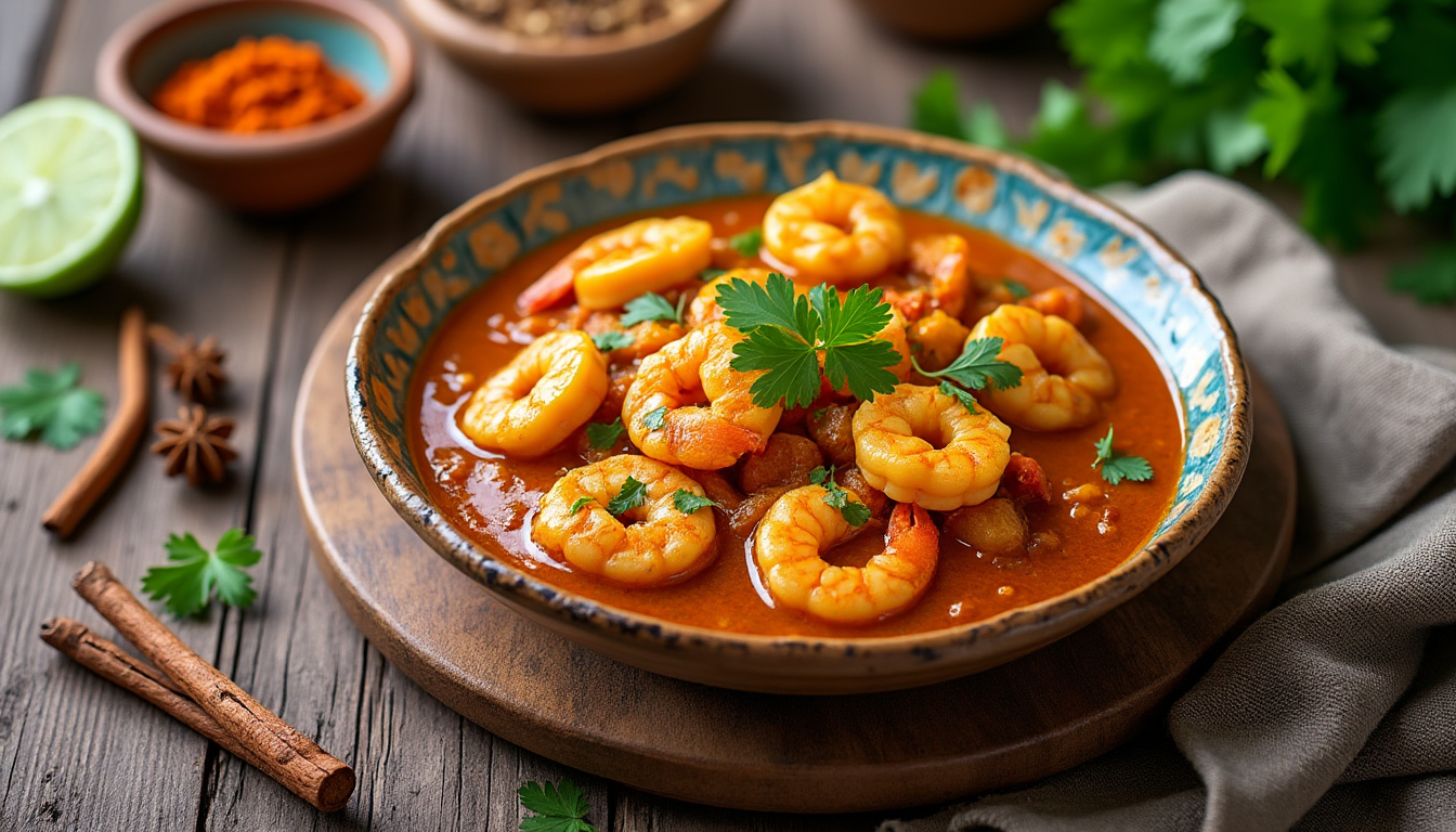 découvrez une délicieuse recette de curry de crevettes aux tomates halal, qui allie saveurs exotiques et ingrédients frais. parfaite pour un repas convivial, cette recette facile à réaliser saura ravir vos convives. préparez-vous à éveiller vos papilles avec ce plat savoureux et coloré !