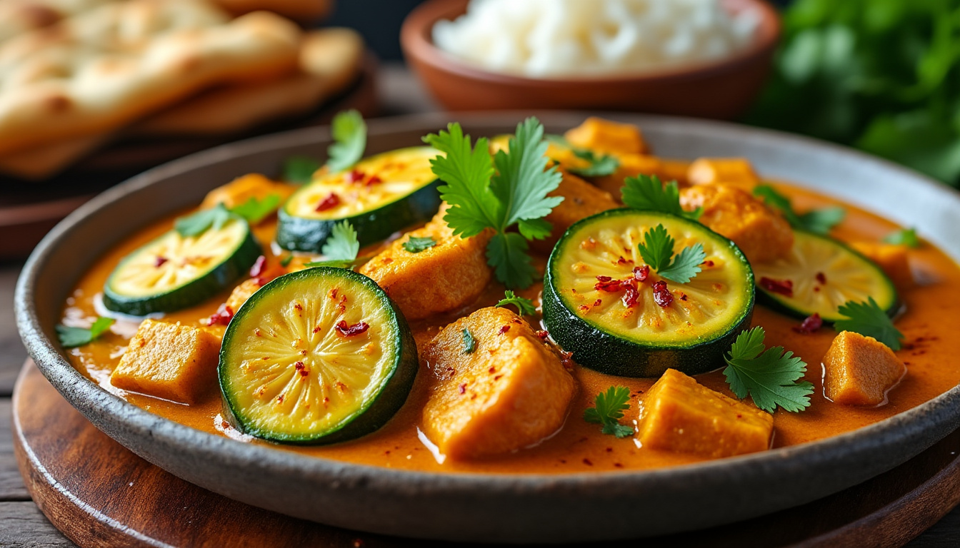 découvrez notre délicieuse recette de curry de dinde aux courgettes halal, un plat savoureux et réconfortant, parfait pour régaler toute la famille. facile à préparer, ce curry allie des épices aromatiques et des ingrédients frais pour une explosion de saveurs.