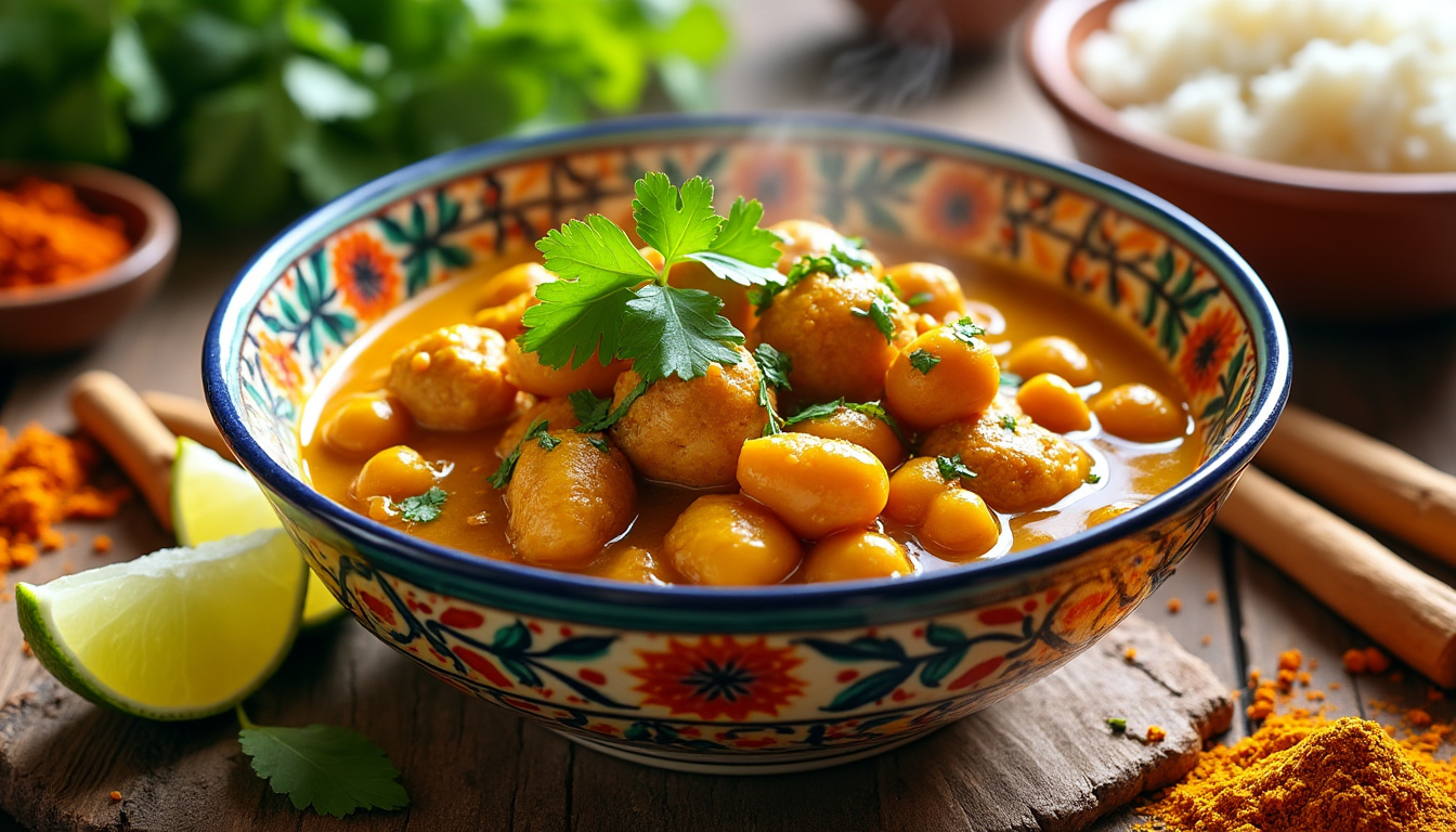 découvrez une savoureuse recette de curry de dinde aux pois chiches halal. un plat riche en saveurs et en épices, parfait pour vos repas en famille ou entre amis. facile à préparer, cette recette allie tendreté de la dinde et gourmandise des pois chiches pour un dßner savoureux et réconfortant.