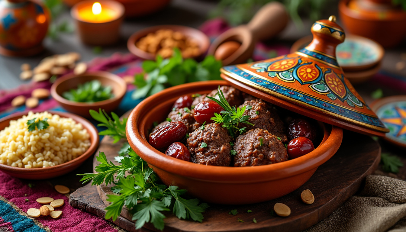découvrez notre délicieuse recette de tajine d'agneau aux dattes halal, un plat savoureux et réconfortant alliant tendreté de l'agneau et douceur des dattes. parfait pour vos repas en famille ou entre amis, ce tajine régalera vos convives avec des saveurs authentiques et exotiques.