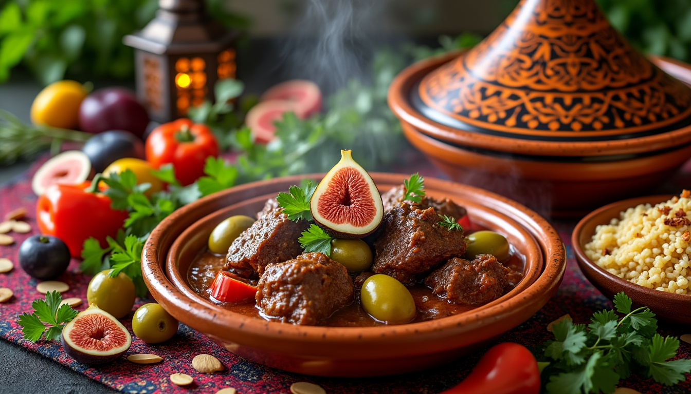 découvrez une délicieuse recette de tajine d'agneau aux figues halal, alliant savamment tendreté de la viande et douceur des fruits secs. idéale pour un repas convivial, cette préparation exquise saura ravir vos convives avec ses saveurs riches et authentiques.