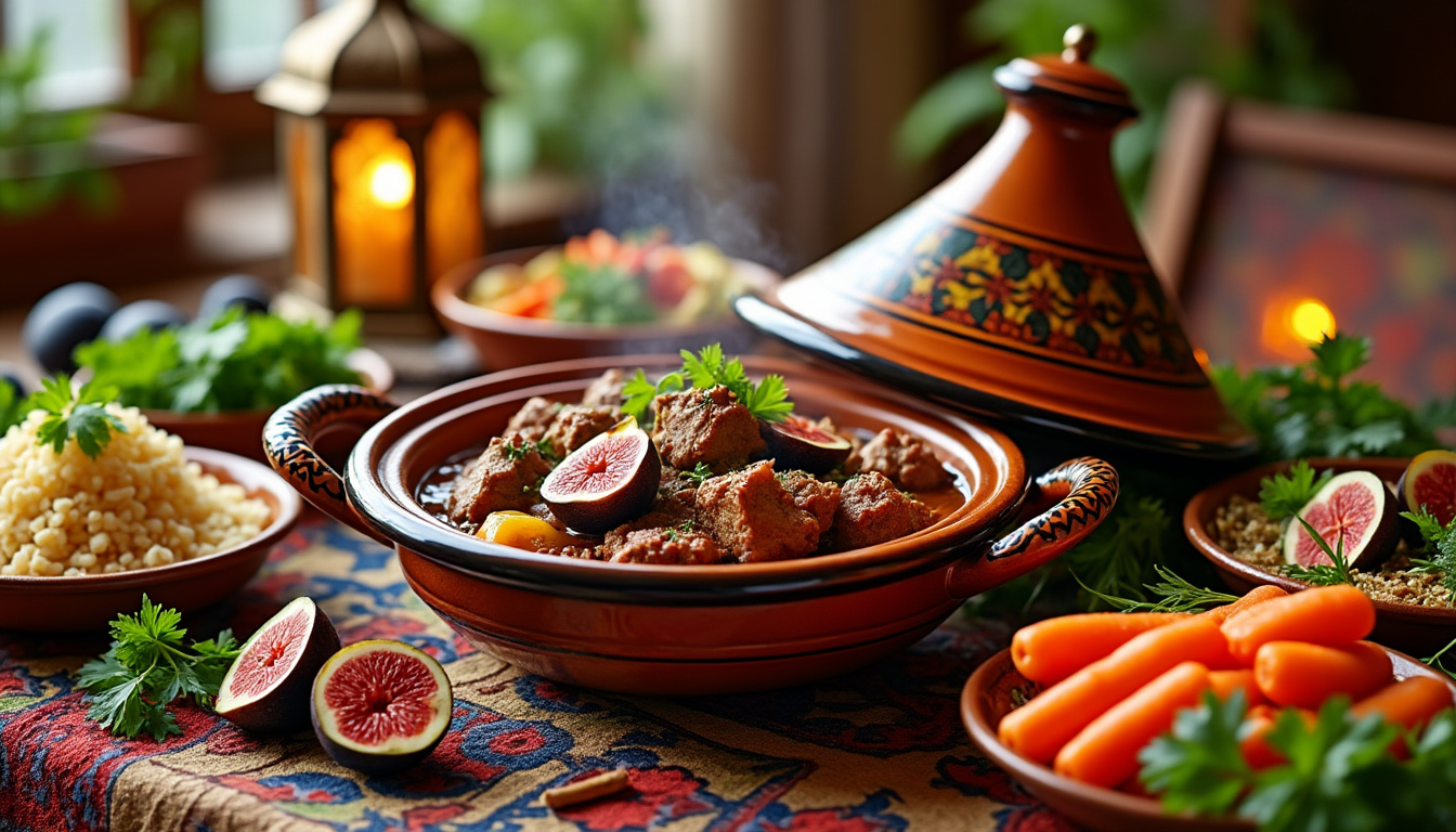 découvrez notre délicieuse recette de tajine d’agneau aux figues halal, un plat savoureux et réconfortant qui marie doucement les saveurs sucrées des figues avec la tendreté de l’agneau. parfait pour régaler vos invités lors de vos repas en famille ou entre amis !