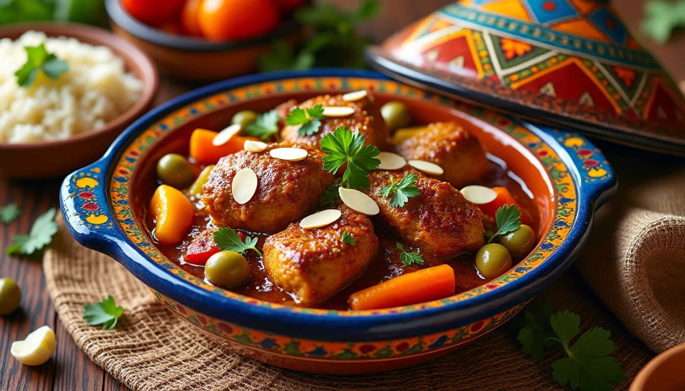 découvrez notre délicieuse recette de tajine de dinde aux amandes halal, un plat savoureux et réconfortant qui allie tendre viande de dinde et fruits secs. parfait pour un repas convivial en famille ou entre amis, cette recette facile à suivre vous permettra de maßtriser l'art du tajine tout en respectant vos exigences culinaires. bon appétit !