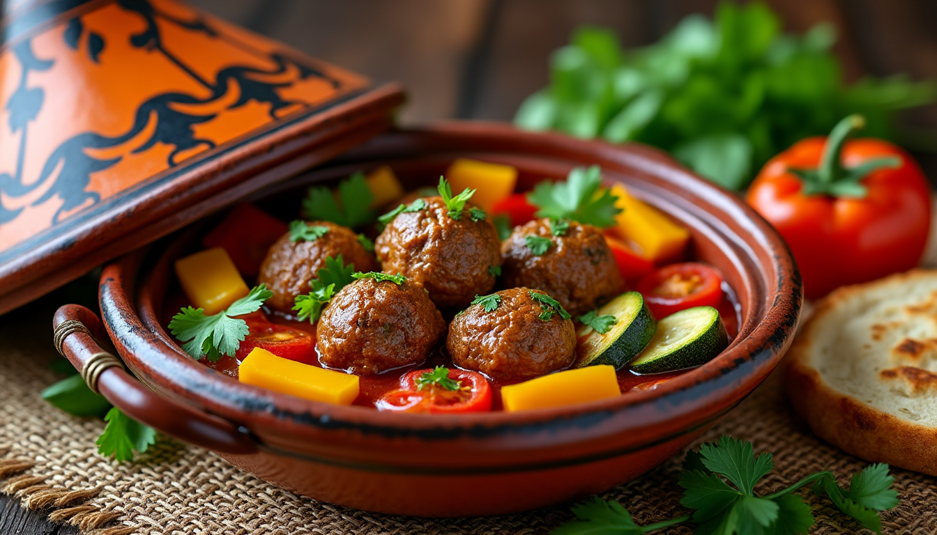 découvrez notre délicieuse recette de tajine de kefta aux légumes d’été halal. un plat savoureux et coloré, mêlant la richesse des épices marocaines et la fraîcheur des légumes de saison. parfait pour un dîner en famille ou entre amis!