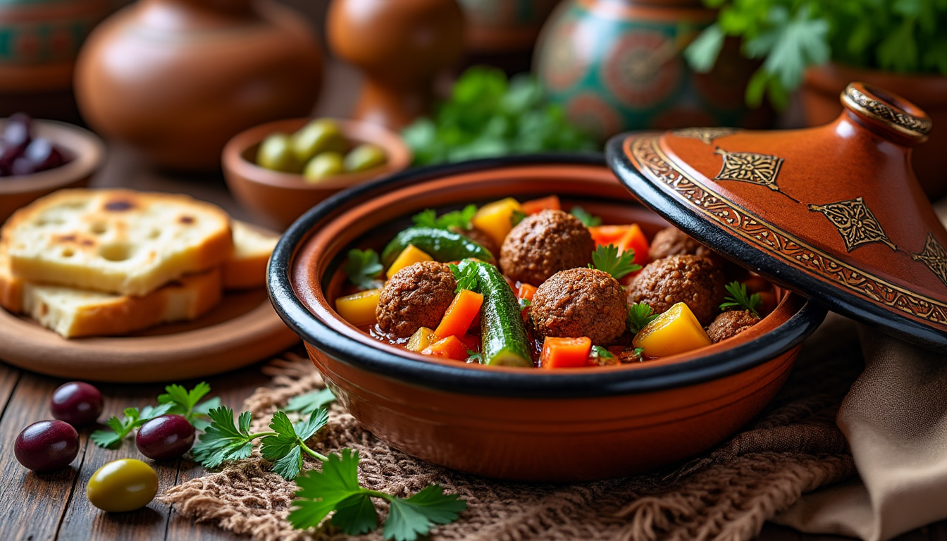 découvrez notre délicieuse recette de tajine de kefta aux légumes méditerranéens halal. un plat savoureux qui allie la tendreté des boulettes de viande hachée à la richesse des légumes, parfait pour un repas convivial en famille ou entre amis.
