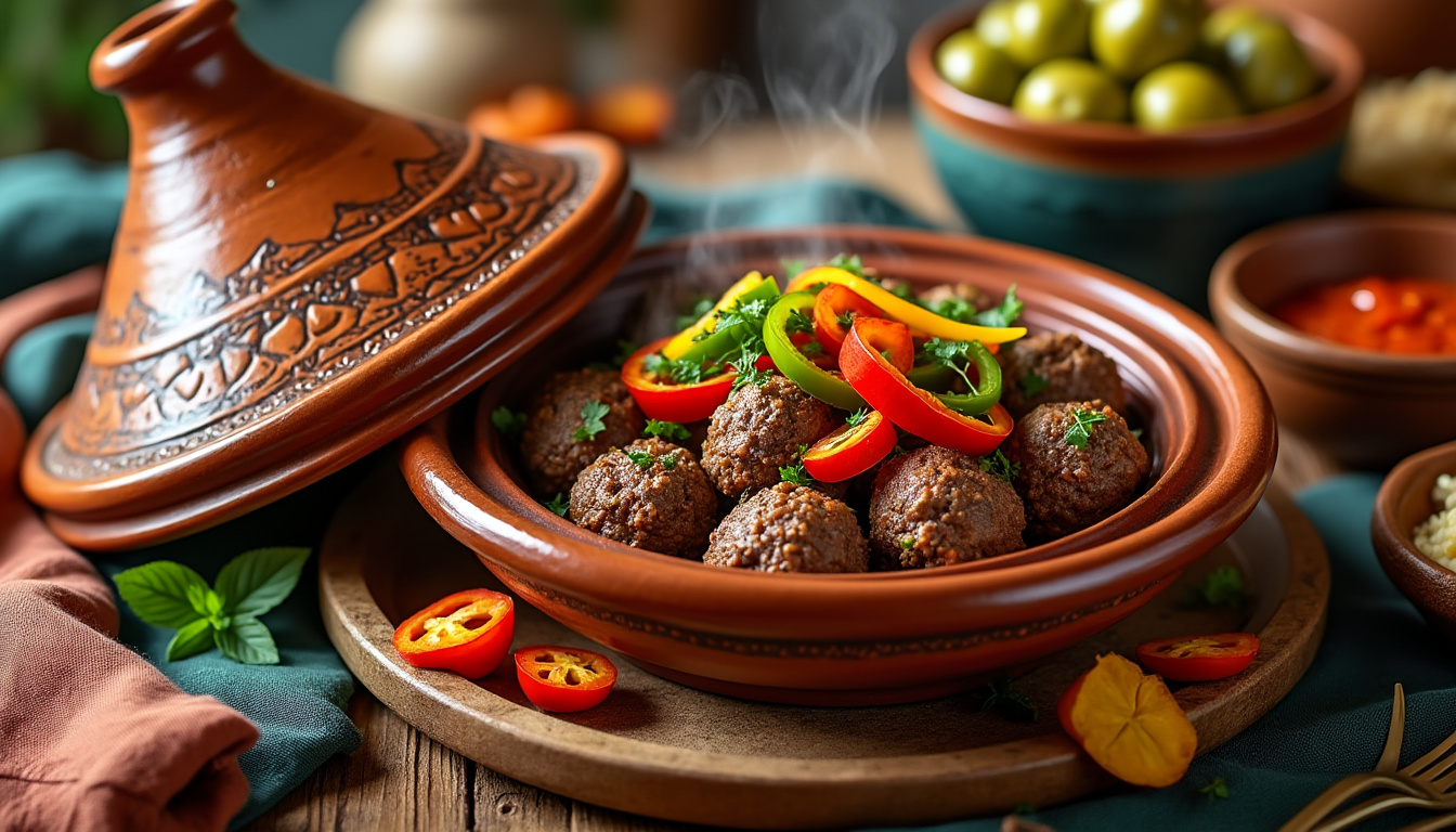 découvrez une délicieuse recette de tajine de kefta aux poivrons, un plat halal savoureux et réconfortant. idéal pour vos repas en famille ou entre amis, ce tajine mêle épices et ingrédients frais pour une explosion de saveurs. suivez nos étapes simples et régalez vos convives !