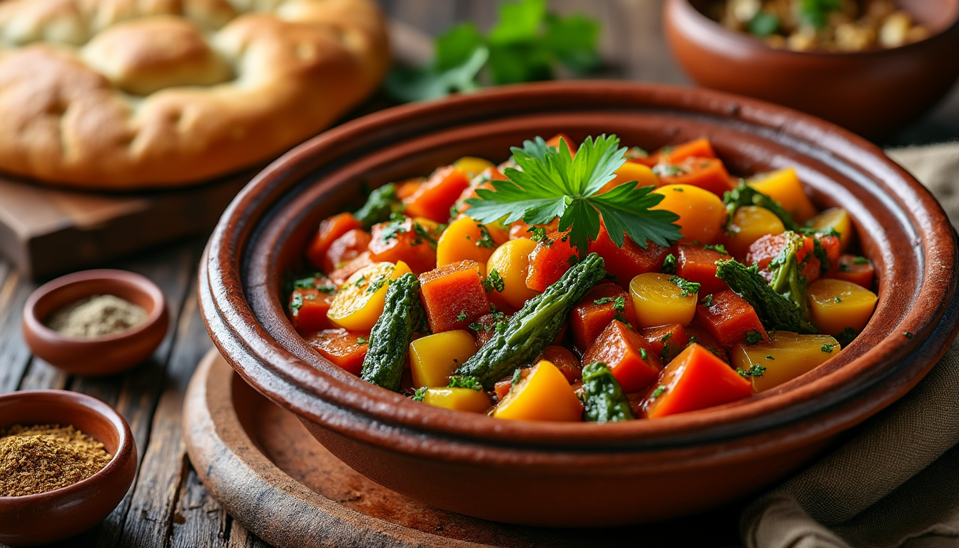 découvrez notre délicieuse recette de tajine de légumes au châtaigne halal. savourez un plat riche en saveurs, alliant légumes frais et châtaignes tendre, idéal pour un repas convivial et équilibré. parfait pour vos dîners en famille ou entre amis!
