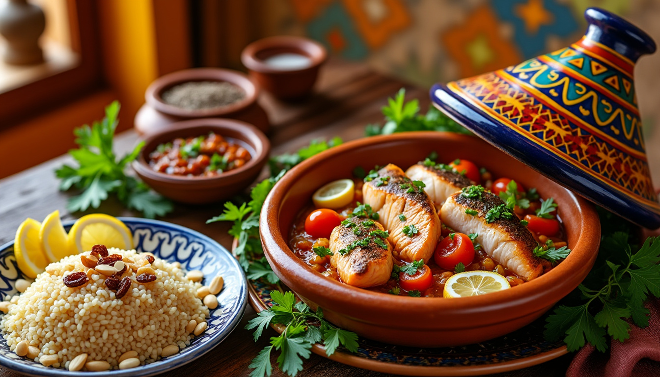 découvrez une délicieuse recette de tajine de poisson aux épices halal, alliant saveurs authentiques et ingrédients frais. parfaite pour régaler vos invités, cette préparation riche en arômes marie harmonieusement le poisson et les épices traditionnelles pour un plat savoureux et réconfortant.
