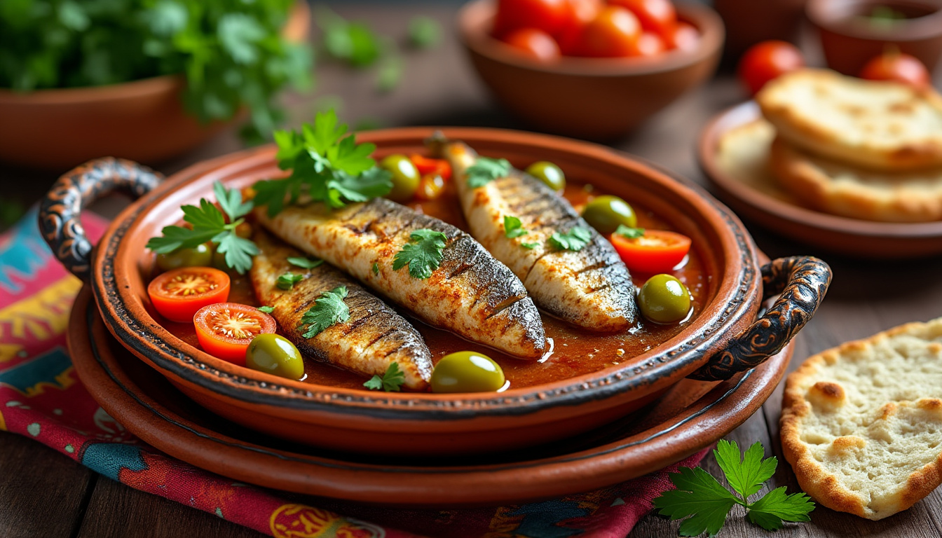 découvrez notre délicieuse recette de tajine de poisson aux olives halal. un plat savoureux et parfumé, alliant fraîcheur du poisson et richesse des épices, parfait pour un repas convivial en famille ou entre amis.