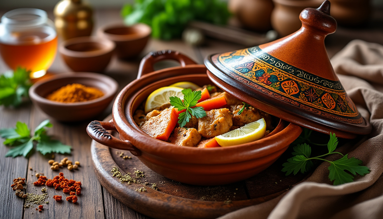 découvrez notre délicieuse recette de tajine de poulet aux carottes et cumin, un plat halal savoureux qui allie des ingrédients frais et des épices exotiques. parfaite pour un repas convivial, cette recette vous transportera au cœur de la cuisine marocaine.
