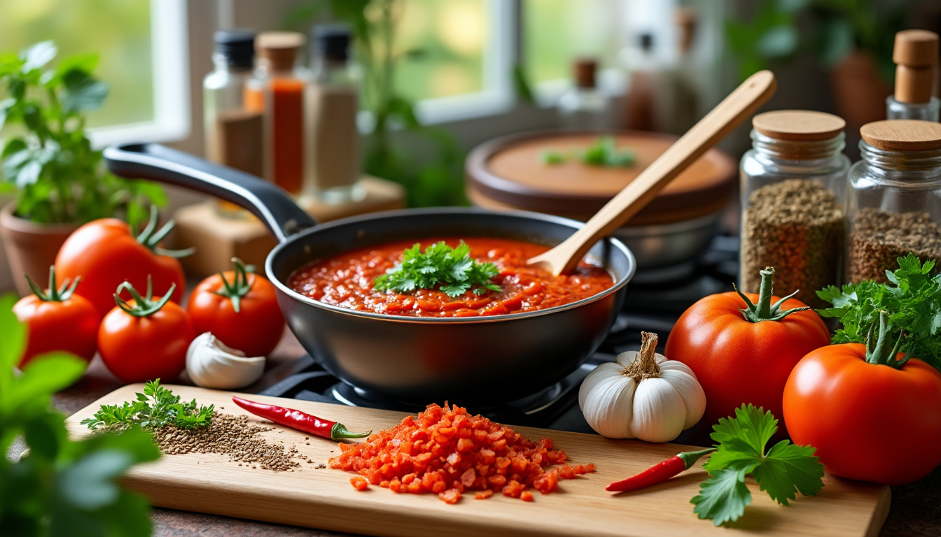découvrez notre astuce simple et délicieuse pour préparer une sauce aux épices et tomates rôties halal. parfaite pour accompagner vos plats préférés, cette recette emplie de saveurs rehaussera vos repas avec une touche savoureuse tout en respectant vos choix alimentaires. suivez nos conseils et régalez-vous !
